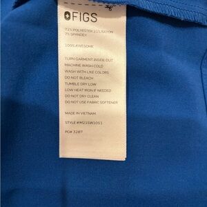 Figs Blue Scrub Top